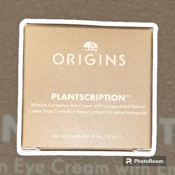 Origins Plantscription Wrinkle Correction Eye Cream W/Retinol .5 oz./15 ml - Picture 2 of 2